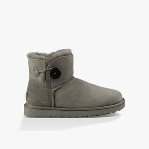 Ugg Mini Bailey Button II Klassiska Stövlar Dam Olivgröna (053967GIL)